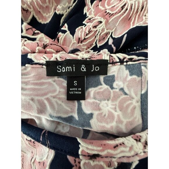 Ladies Sami & Jo short sleeve floral midi Size size Small pink black s - Picture 6 of 9